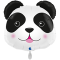 Folienballon Panda-Kopf Schwarz Weiß