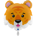 Folienballon Tiger-Kopf Orange