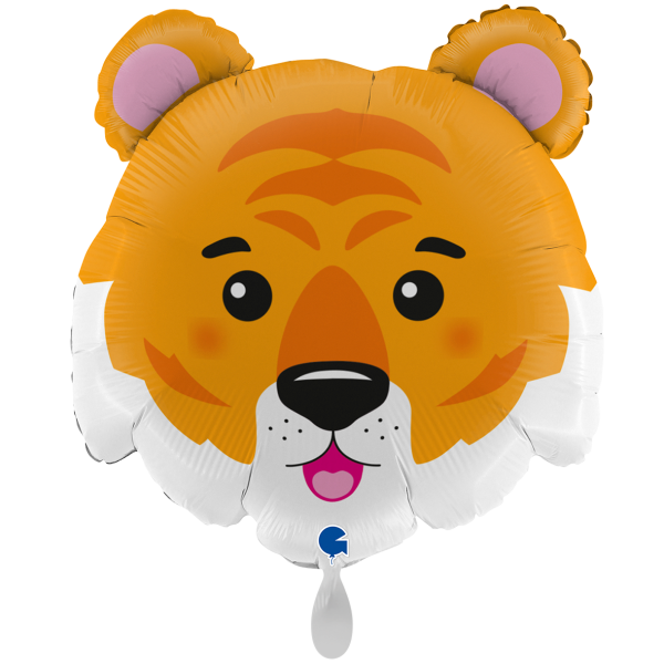 Folienballon Tiger-Kopf Orange