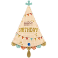 Happy Birthday Folienballon - Tipi Boho - 55x61cm