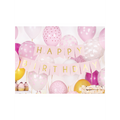 Bannergirlande "Happy Birthday" Rosa & Gold