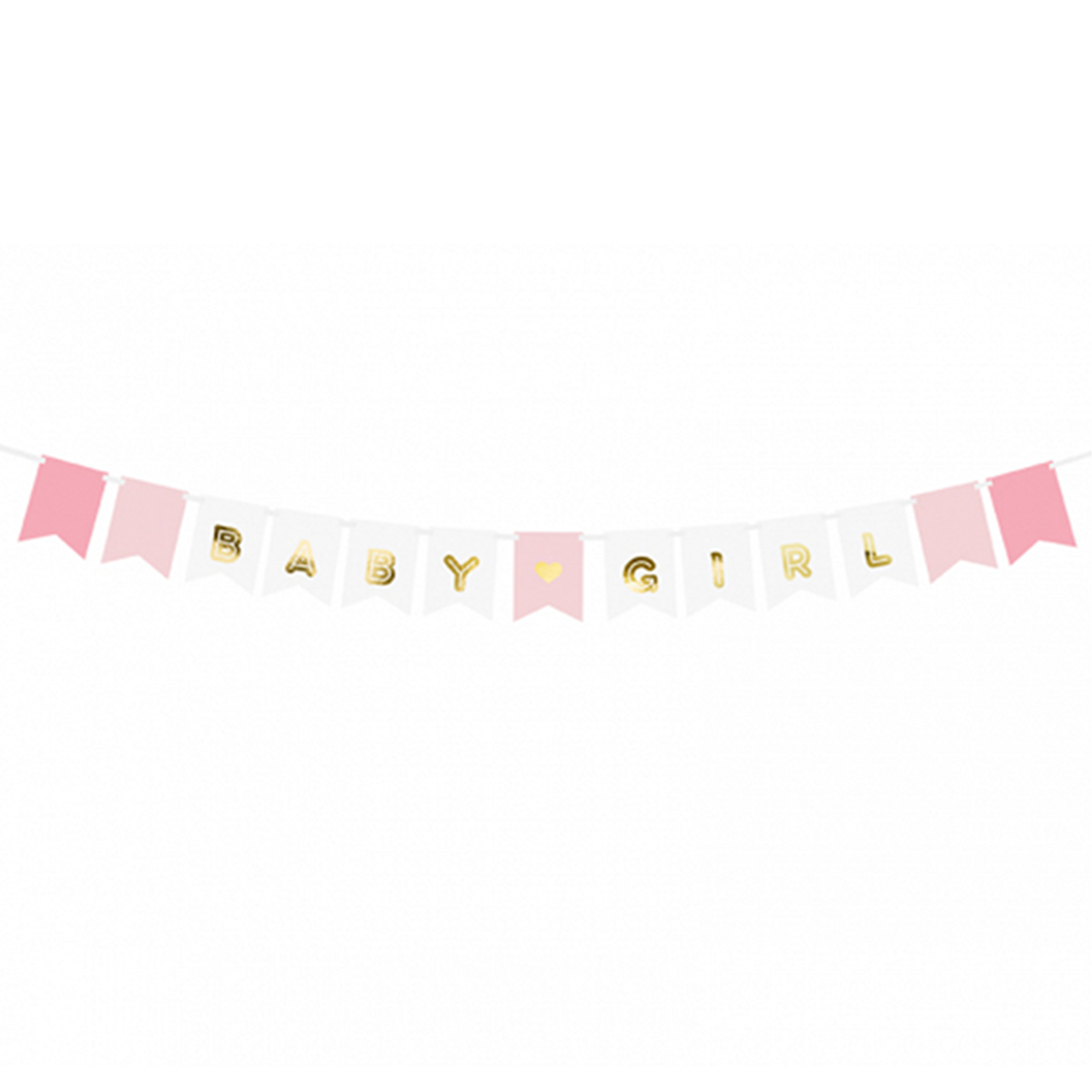 Bannergirlande "Baby Girl" Mehrfarbig