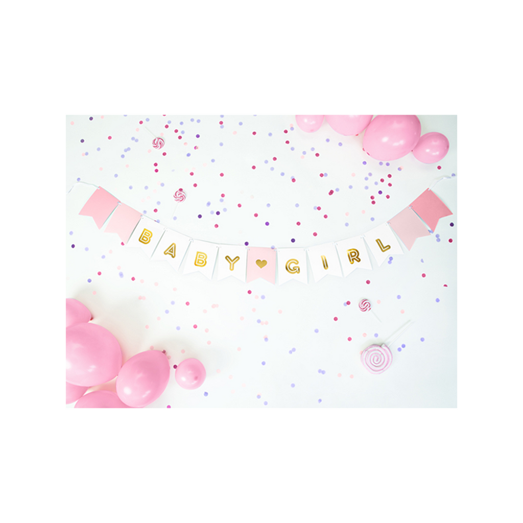 Bannergirlande "Baby Girl" Mehrfarbig