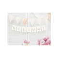Bannergirlande "Welcome" Weiss & Gold