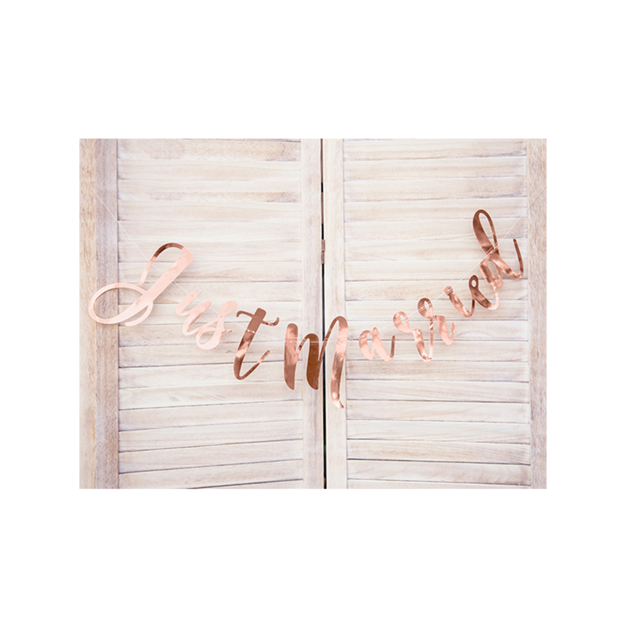 Bannergirlande "Just Married" Rosegold