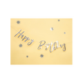 Bannergirlande "Happy Birthday" Silber