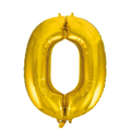 Folienballon Zahl 0 Gold