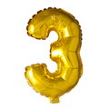 Mini Folienballon Zahl 3 Gold