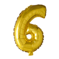 Mini Folienballon Zahl 6 Gold