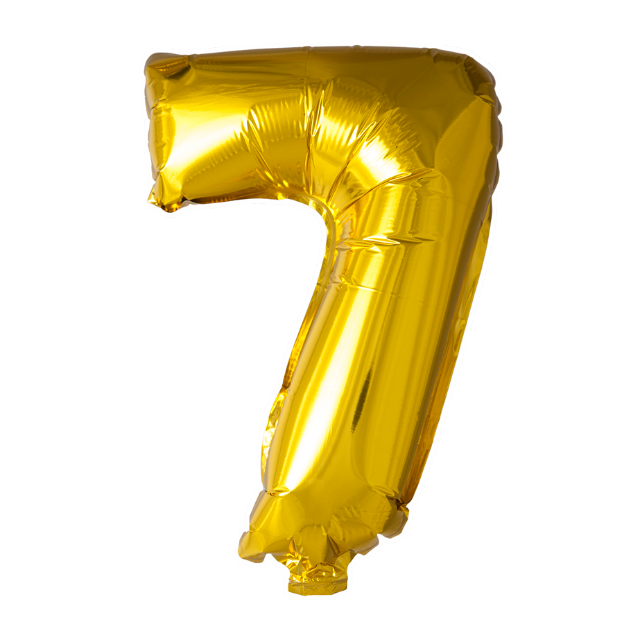 Mini Folienballon Zahl 7 Gold