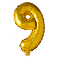 Mini Folienballon Zahl 9 Gold