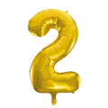 Folienballon Zahl 2 Gold