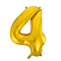 Folienballon Zahl 4 Gold