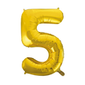 Folienballon Zahl 5 Gold