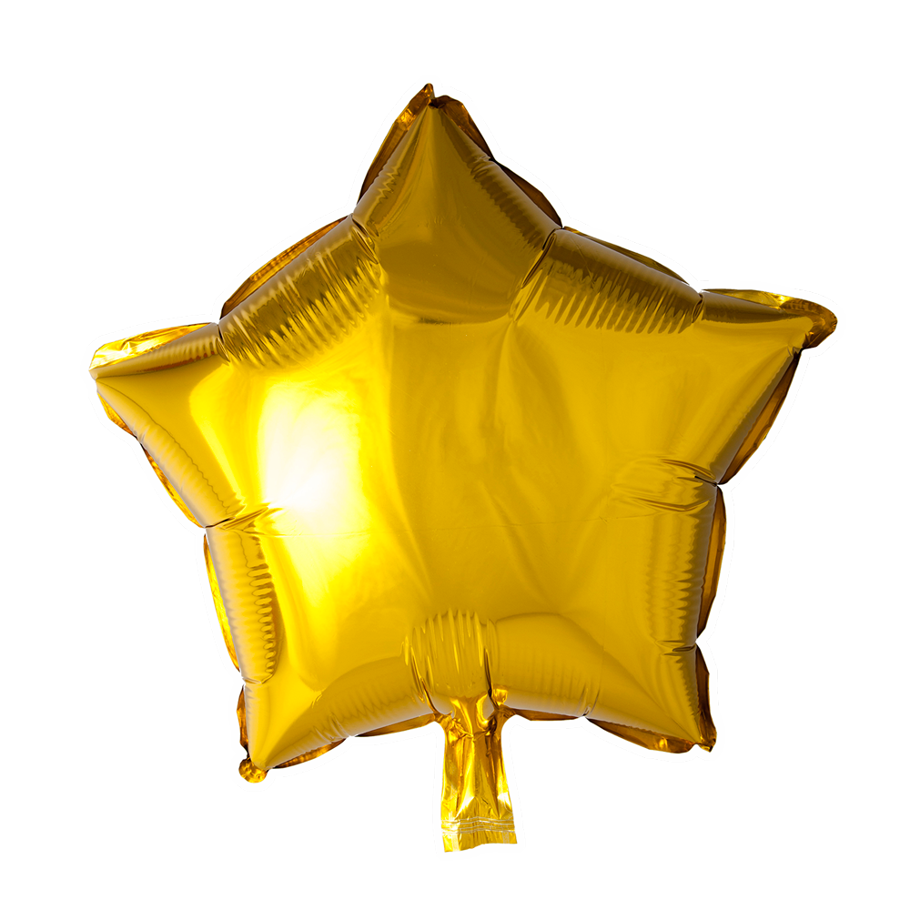 Folienballon Stern Gold
