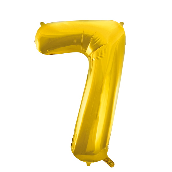 Folienballon Zahl 7 Gold
