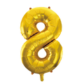 Folienballon Zahl 8 Gold
