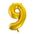 Folienballon Zahl 9 Gold