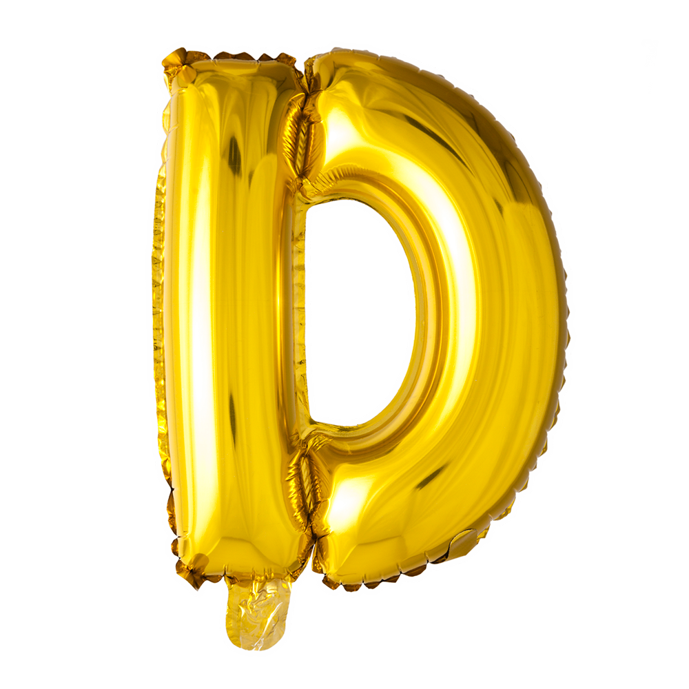 Folienballon Buchstabe D Gold