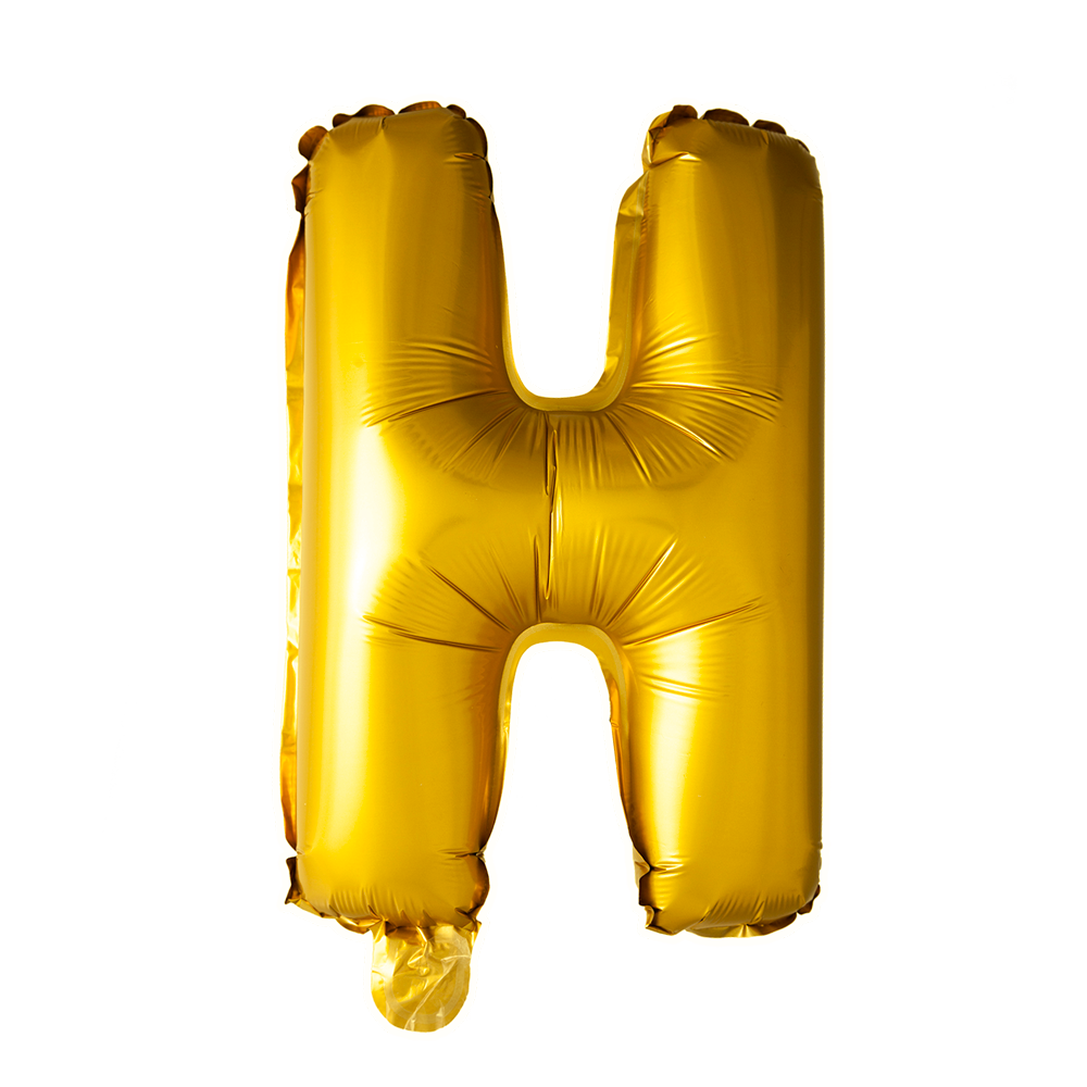 Folienballon Buchstabe H Gold