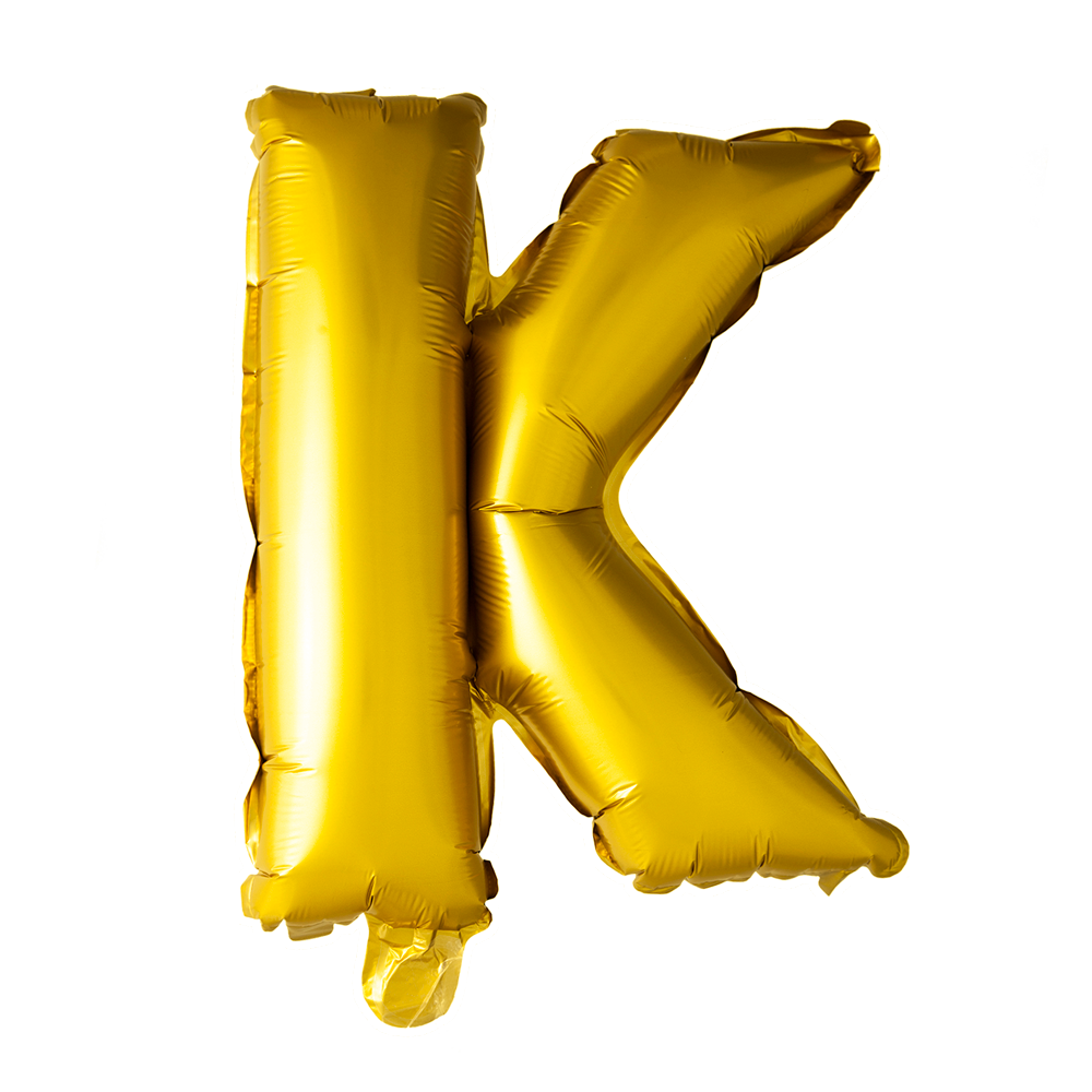 Folienballon Buchstabe K Gold