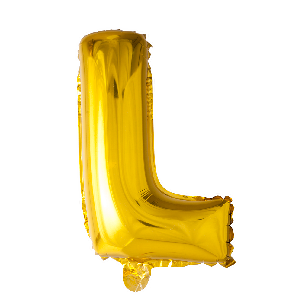 Folienballon Buchstabe L Gold