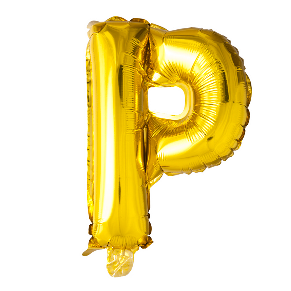 Folienballon Buchstabe P Gold