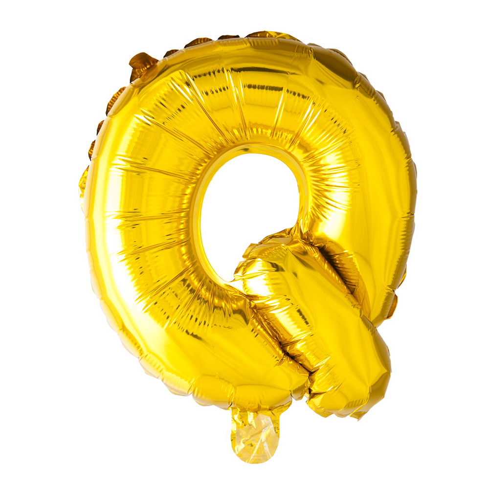 Folienballon Buchstabe Q Gold