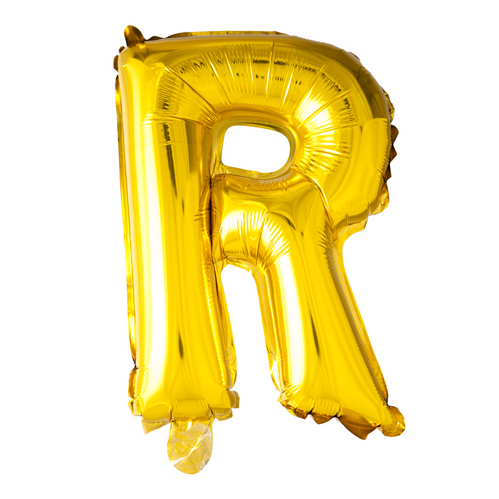 Folienballon Buchstabe R Gold