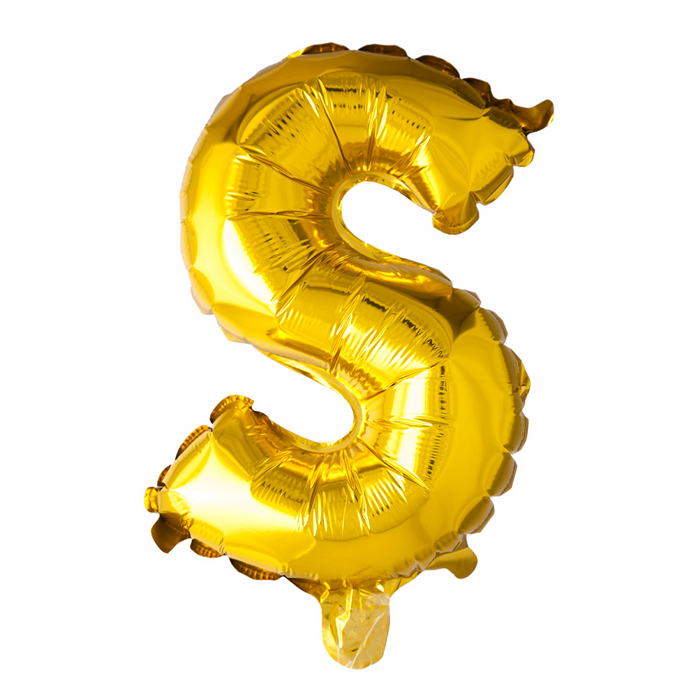 Folienballon Buchstabe S Gold