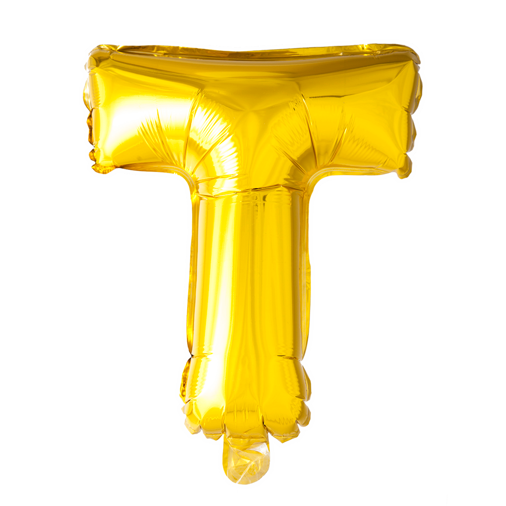Folienballon Buchstabe T Gold