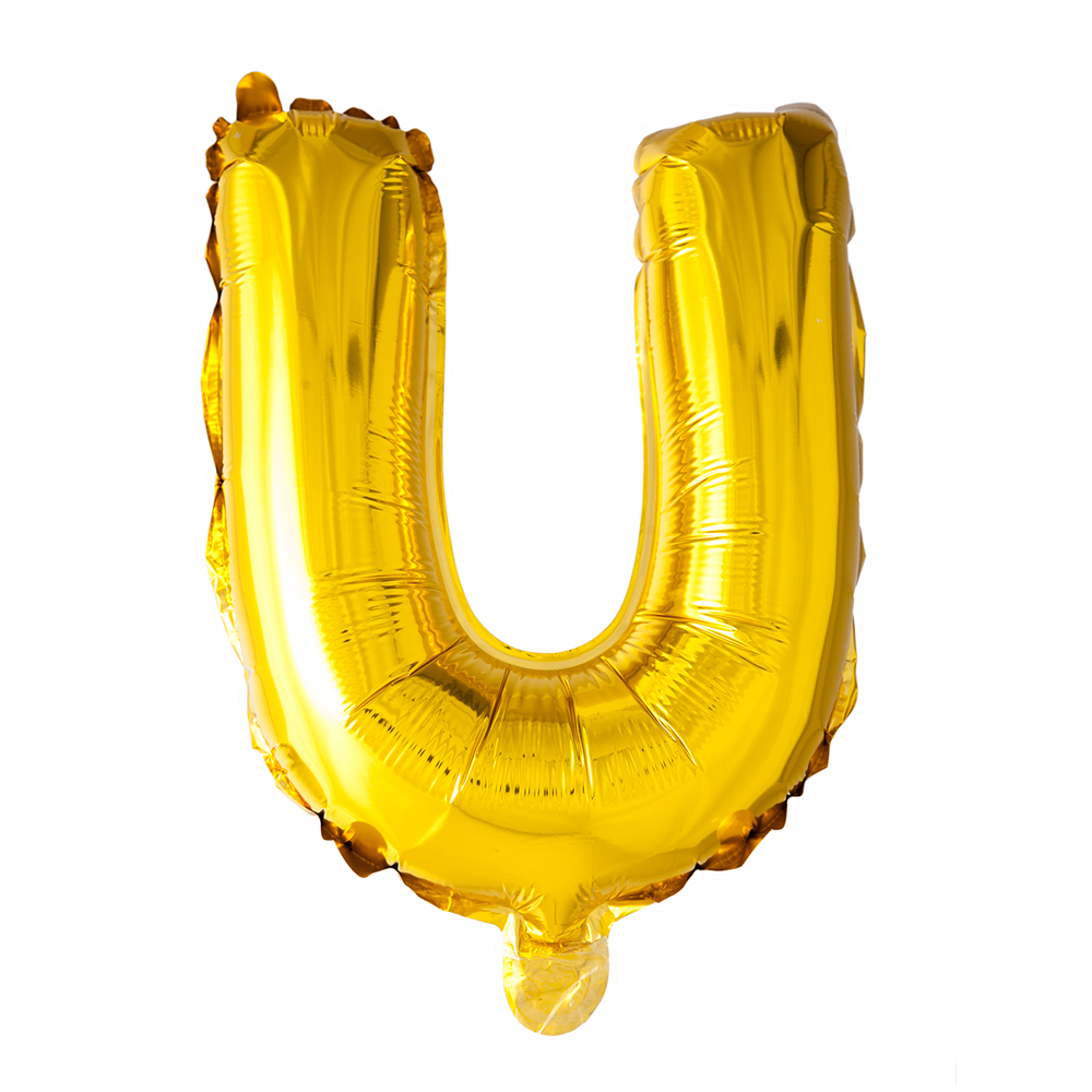 Folienballon Buchstabe U Gold