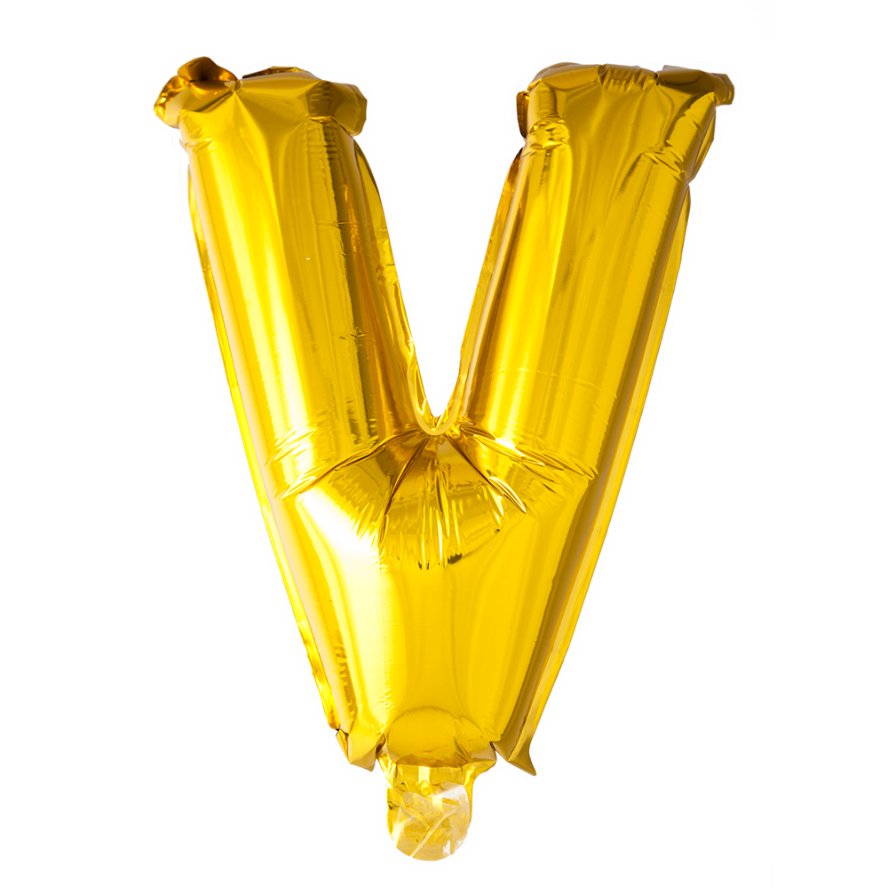 Folienballon Buchstabe V Gold