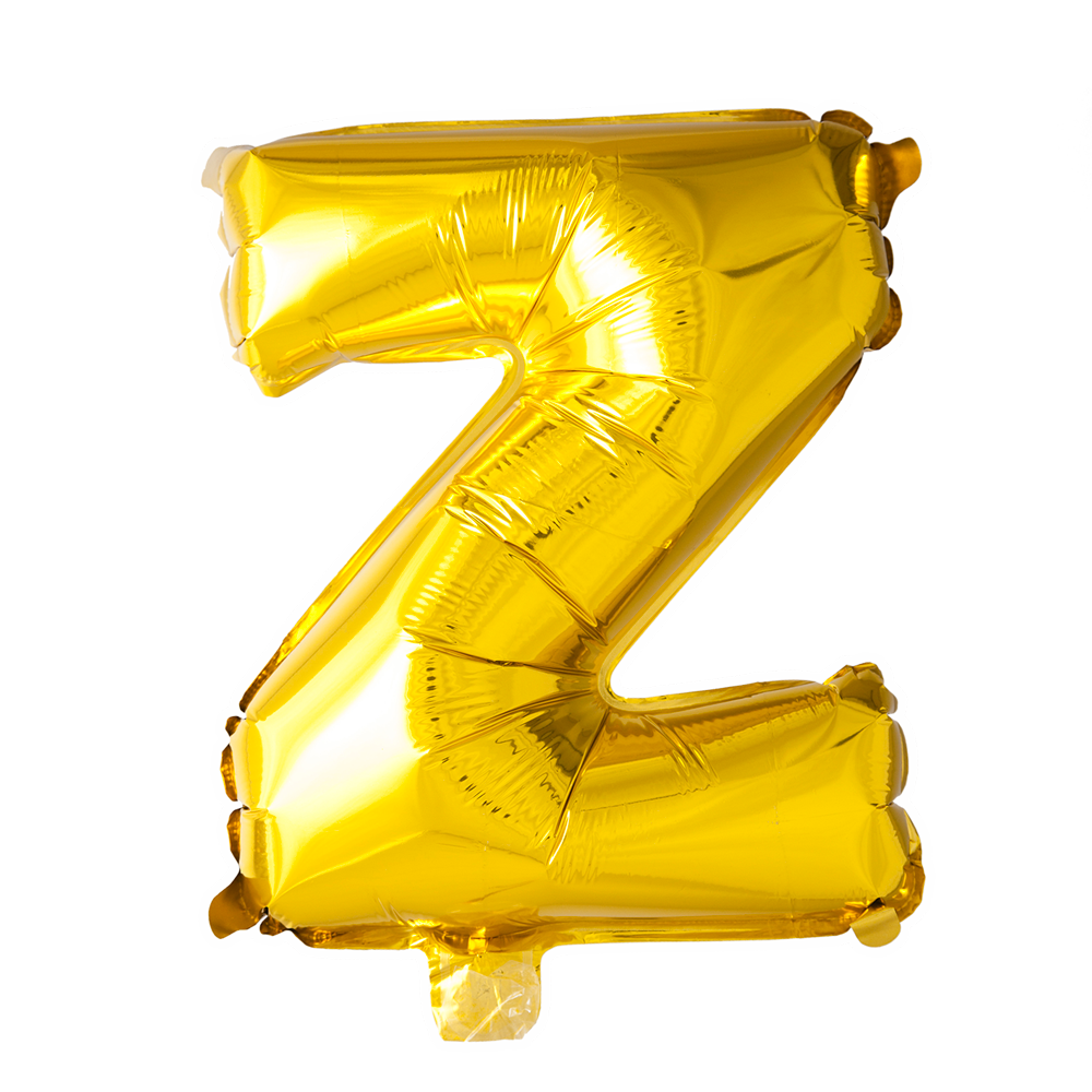 Folienballon Buchstabe Z Gold