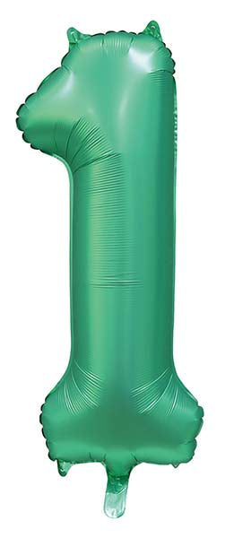 Folienballon Zahl 1 Satin Grün