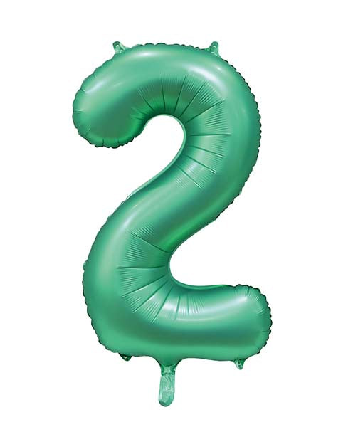 Folienballon Zahl 2 Satin Grün