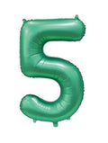 Folienballon Zahl 5 Satin Grün