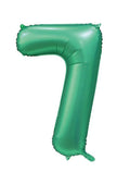Folienballon Zahl 7 Satin Grün