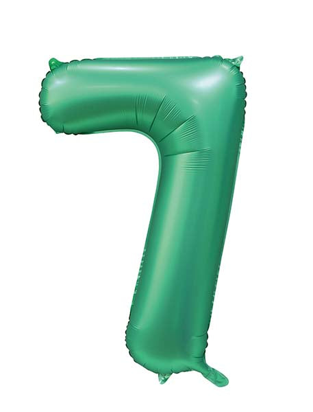 Folienballon Zahl 7 Satin Grün