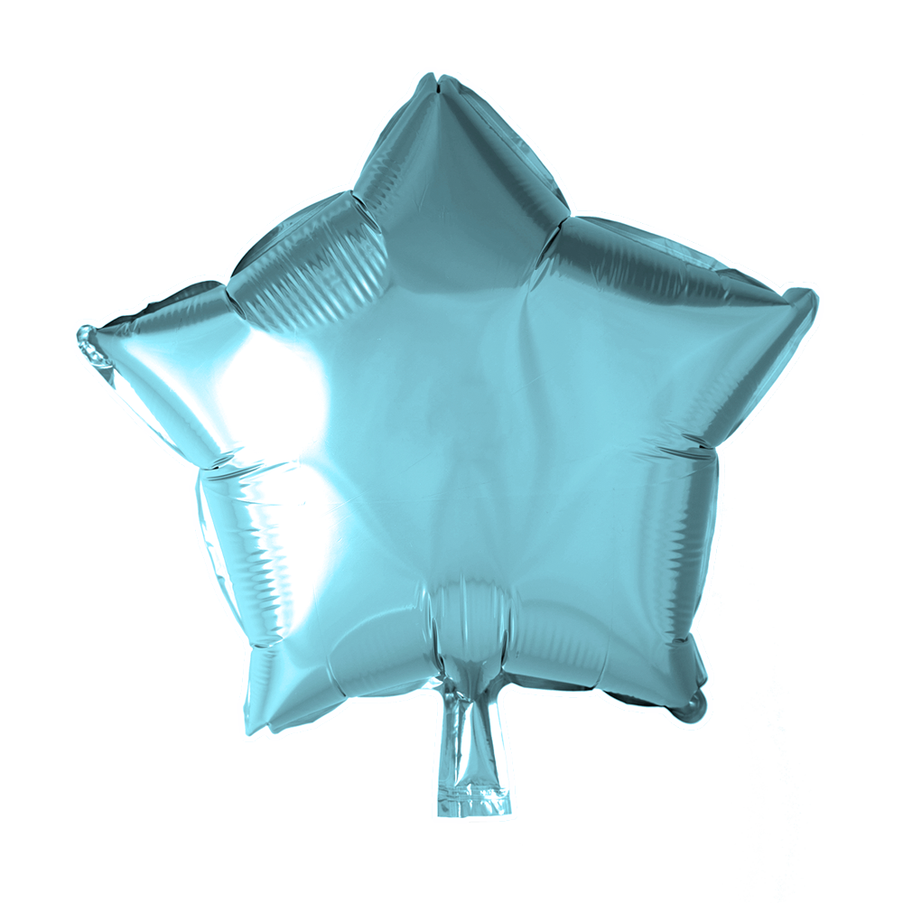 Folienballon Stern Hellblau
