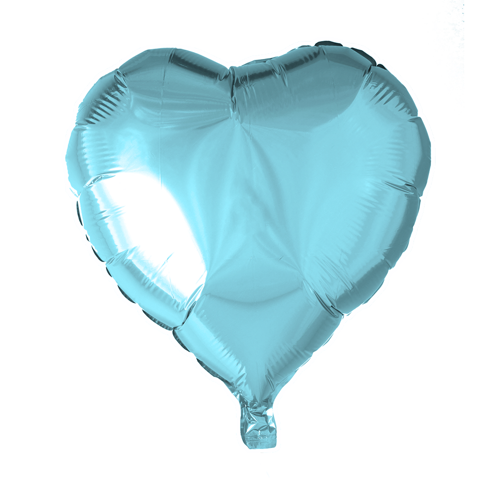 Folienballon Herz Hellblau
