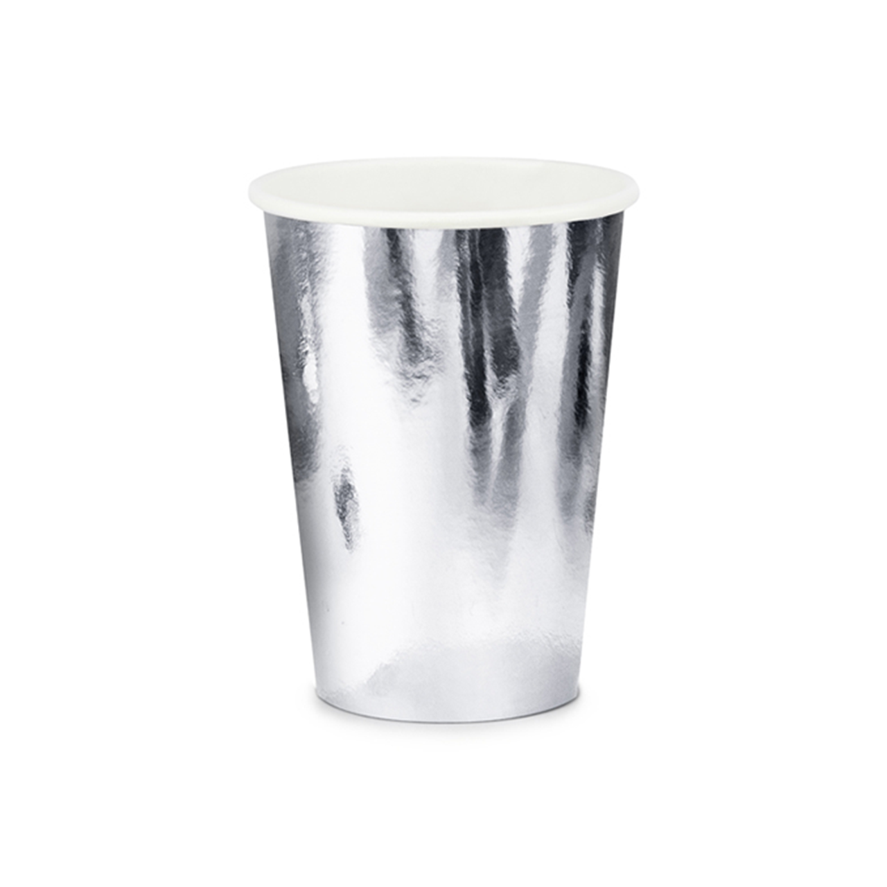 Pappbecher Silber 220ml – 6 Stück