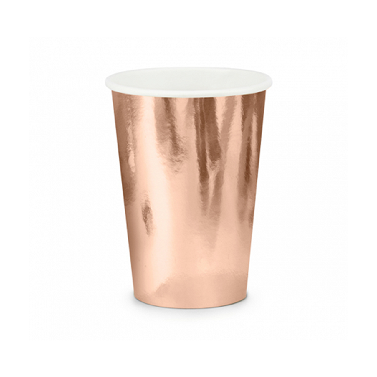 Pappbecher Rosegold 220ml – 6 Stück