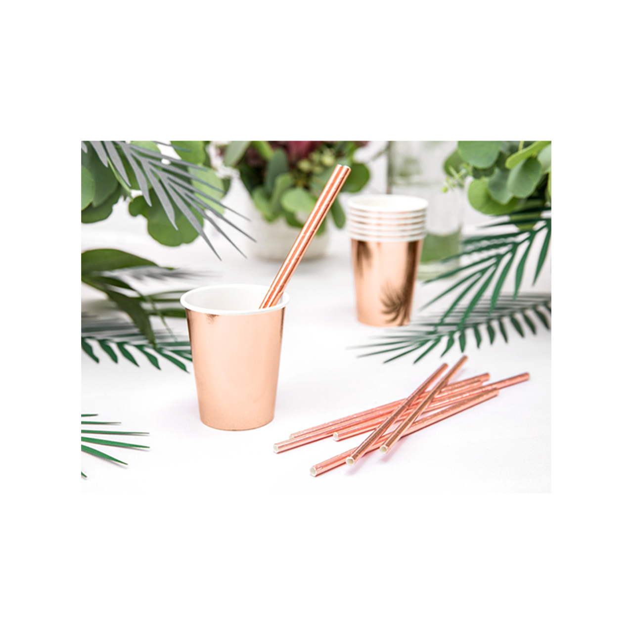 Pappbecher Rosegold 220ml – 6 Stück