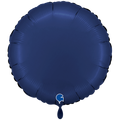 Folienballon Rund Satin Dunkelblau
