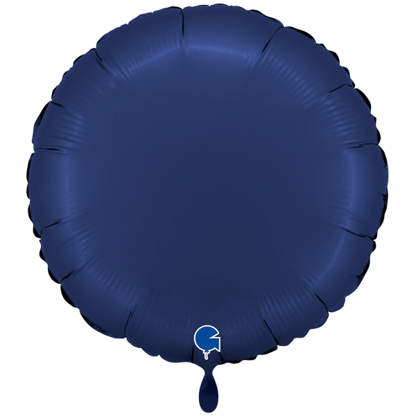 Folienballon Rund Satin Dunkelblau