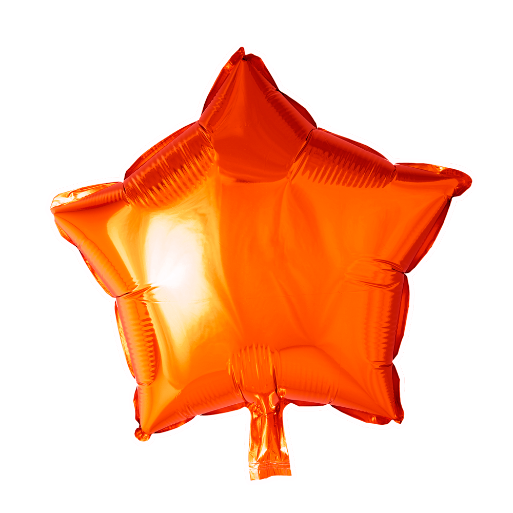 Folienballon Stern Orange