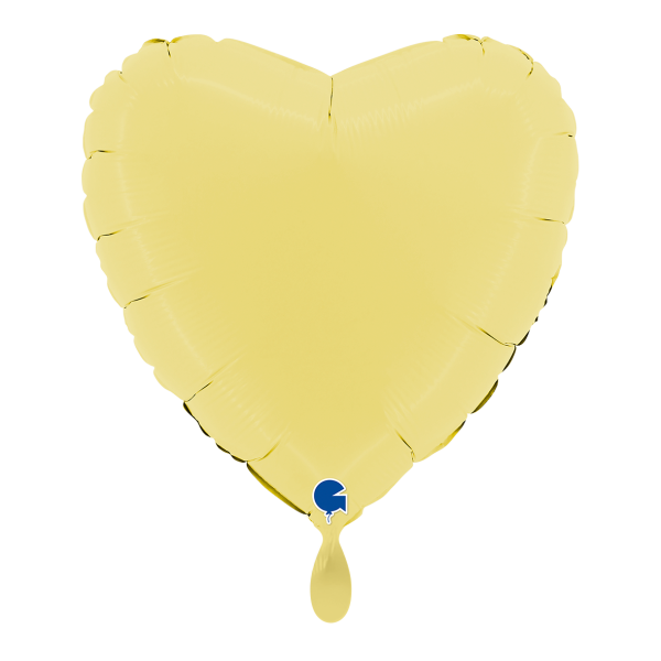 Folienballon Herz Pastell Gelb