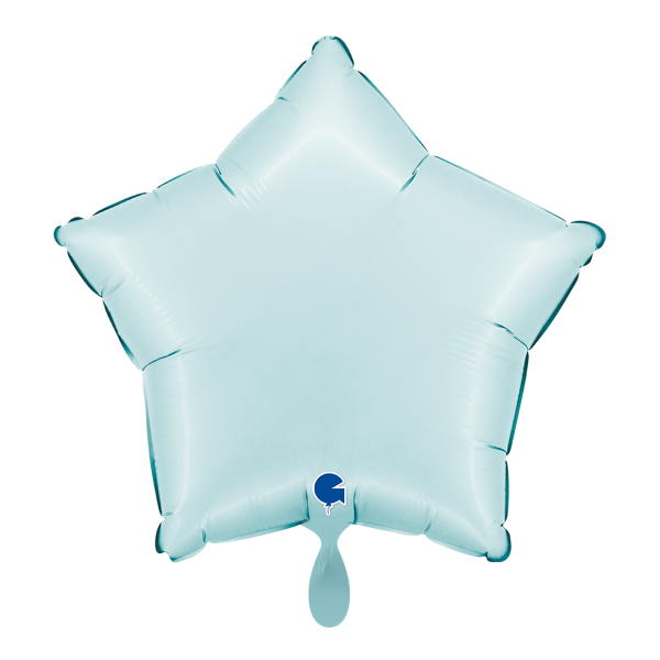 Folienballon Stern Satin Hellblau