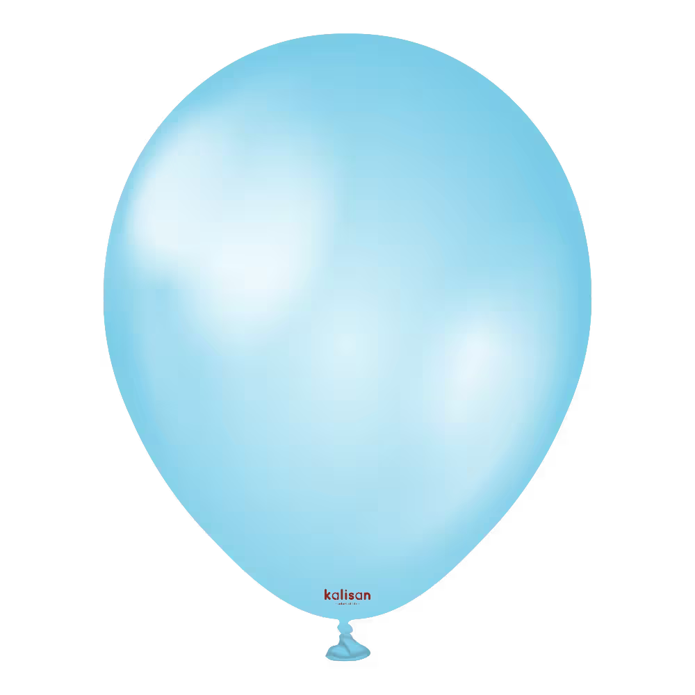 Latexballon Rund Perl Hellblau – 100 Stk.